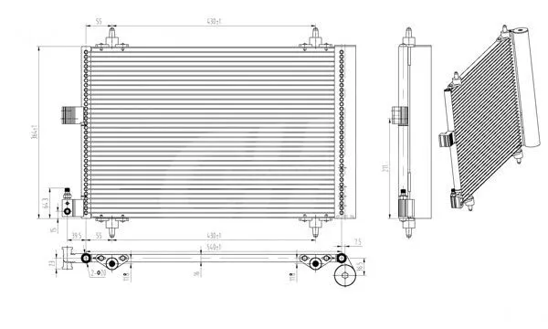 Hart Kondensator Klimaanlage für Citroen Xsara Coupe N0 2.0 01-05
