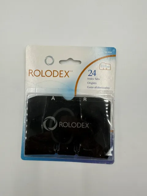 Rolodex  A-Z 24 Index Tabs Black (2 5/8" x 4")