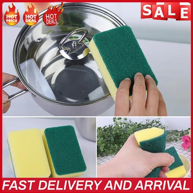 5x Almohadilla de fregar Lavar Esponja Plato Tazón Sartén Limpiador Herramientas de Cocina Gadgets