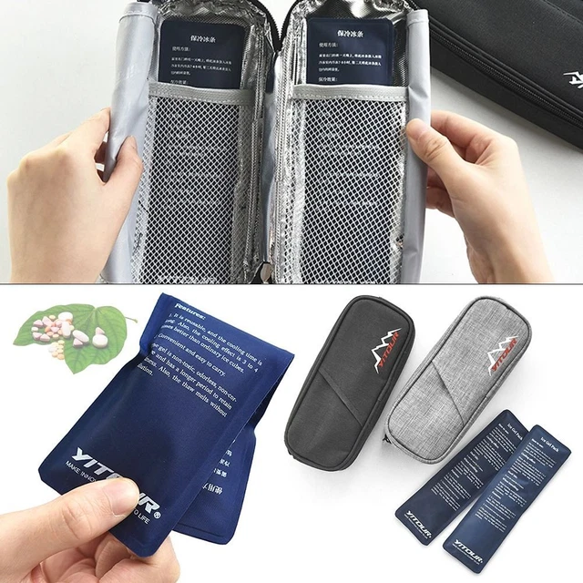 Custodia da viaggio protettiva pillola gel Oxford con sacchetto di raffreddamento per insulina refrigeratore Medicla