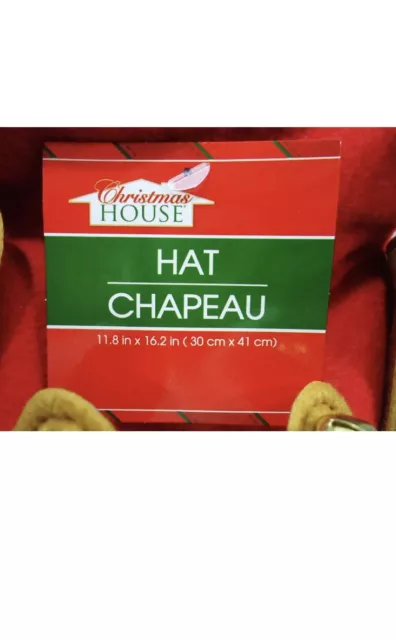 Home Elements - Noël - Cloches - Santa - Rennes - Rouge - Blanc - Chapeau - Neuf 3