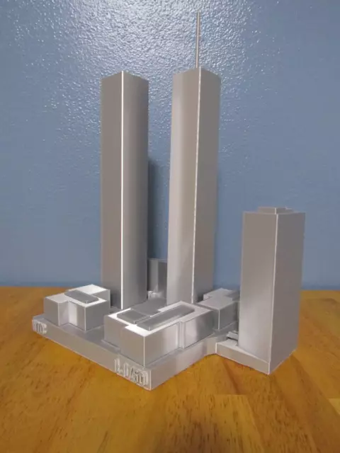 Original WTC World Trade Center Twin Towers NY 12.6" 1:1750 Scale, Pick Color