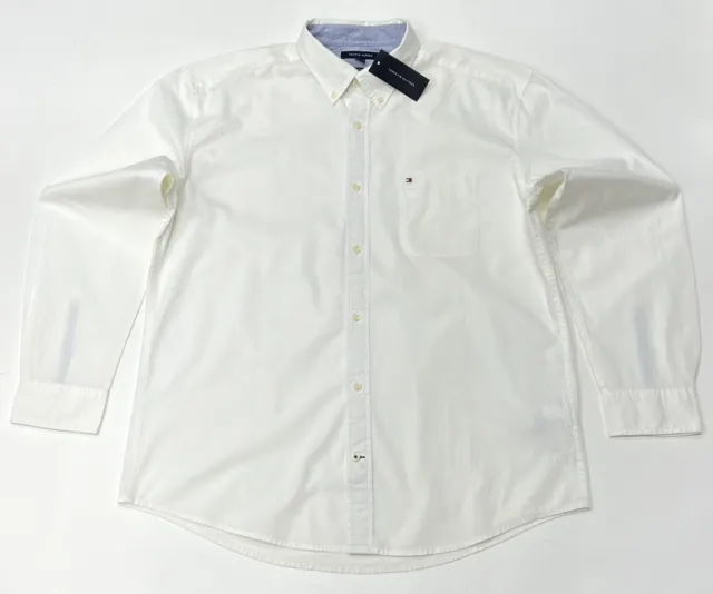 Camicia da uomo Tommy Hilfiger vestibilità classica chambray con tasca bianca taglia XL/TG