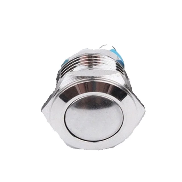Aramox Interrupteur momentané à bouton-poussoir LED de 12 mm pour voiture - noir, étanche IP67, 2A 3V, anneau lumineux (blanc Aramox Interrupteur momentané à bouton-poussoir LED de 12 mm pour voiture - noir, étanche IP67, 2A 3V, anneau lumineux (blanc