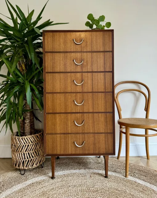 Mid century vintage retro meredew tallboy chest drawers