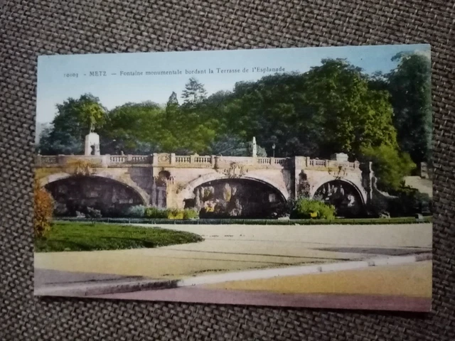 Cpa Metz Fountain Of The Esplanade
