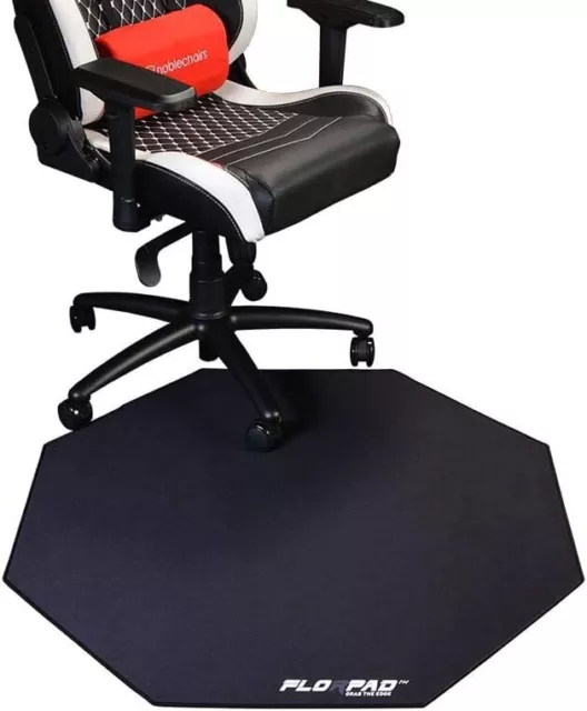 Gaming Chair Floor Mat Smooth Gliding Noise Cancelling Protection Mat - Black 3