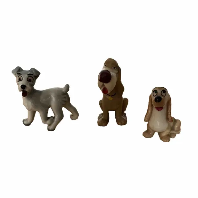 Vintage Wade/Whimsie Disney Lady & The Tramp Dogs-Tramp-Trusty & Dachsie = 3