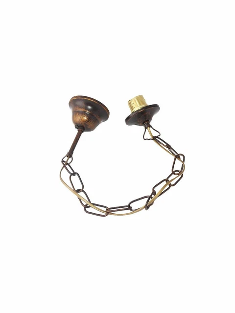 Chain With Lamp Holders Replacement for Chandelier Wrought Iron Brown And Gold