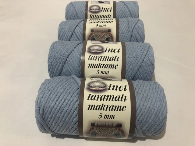 Hilo de algodón de macrame retorcido Anatolia 5 mm 4 x 250 g rollos #sp26