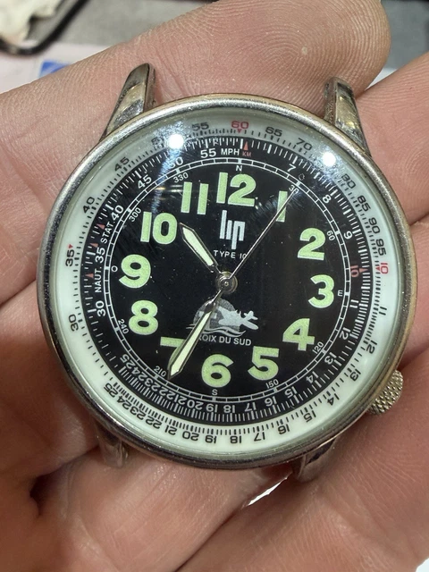 Montre Lip Type 10 La Croix Du Sud - Modèle Vintage Pour Homme - Occasion