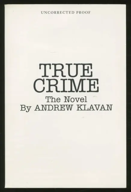True Crime by Klavan, Andrew, Acceptable Used Book (paperback) FREE & FAST Deliv