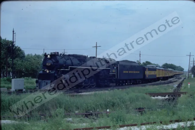 Orig. Slide C&O Chesapeake & Ohio RR 614 4-8-4 Locomotive 6-14-81 State Line ILL