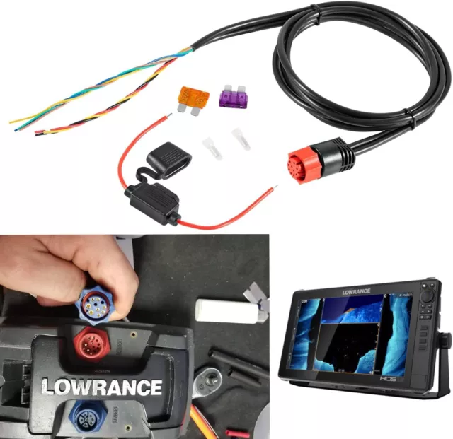 000-0127-49 Power Cable for Lowrance HDS Series Elite 7 Hook 4 Chirp 3005.6833