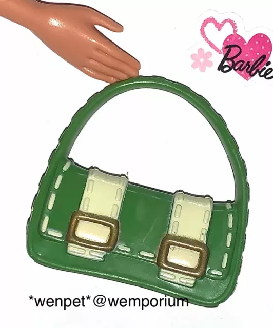 Barbie My Scene Bag Handbag Green Cream Doll Accessories