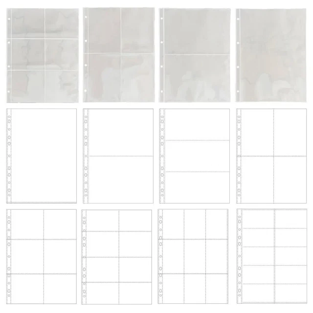 10 SHEETS A4 Album Binder Clear Pages Slip In Padded Photo Certificate