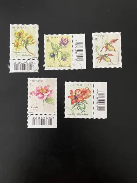 5 Briefmarken Österreich / stamps Austria, Posttreuemarken - nicht im Handel