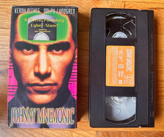 JOHNNY MNEMONIC VHS - Keanu Reeves Dolph Lundgren Sci-Fi Black Tape ...