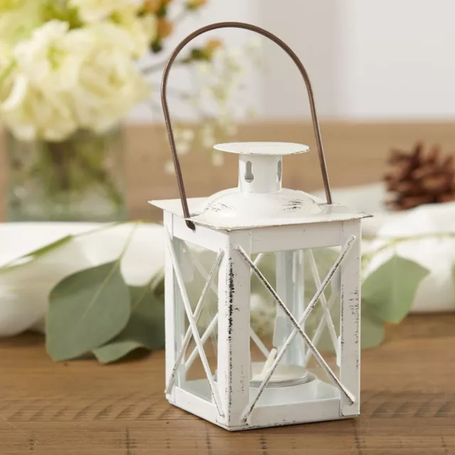 12 White Mini Lantern Beach Garden Wedding Table Decor Party Favors MW37039