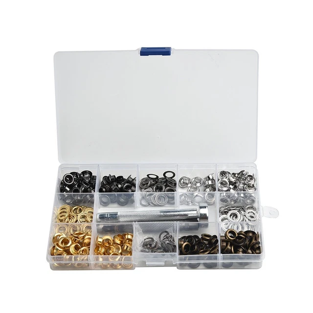Set Oeillets Passe-Fil Bouton DIY 200pcs Shoes Fixation Outils Boucle Durable
