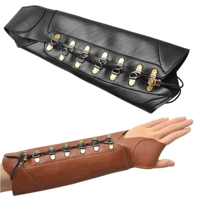 Archery Arm Guard Leather Hand Glove Protector Gear Longbow Recurve Bow Shooting