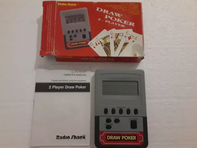 RadioShack Super Deluxe 2 Player Draw Poker Electronic Handheld Game  60-2449 for sale online