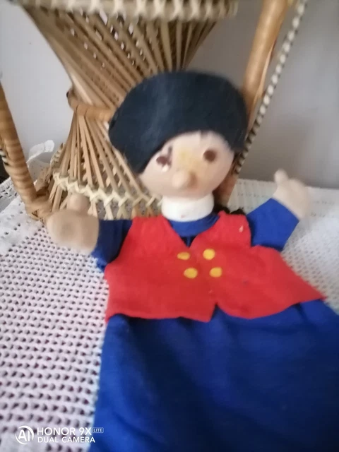 Marionnette en papier mâché à suspendre, curiosité, jouets vintage décoratif - France