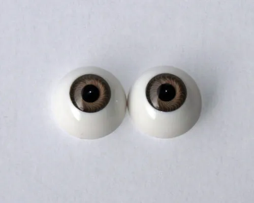Reborn Half Round Acrylic Doll Eyes- Hazel- 22mm