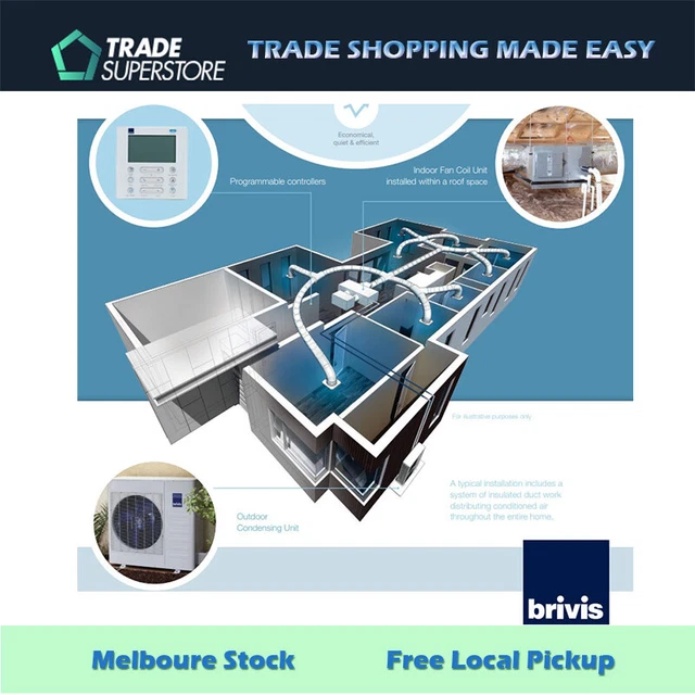 BRIVIS 5KW 7KW Ducted Reverse Cycle Inverter with Year