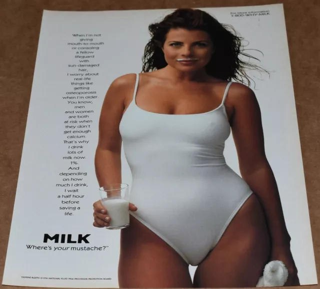 1996 Print Ad Yasmine Bleeth Got Milk Where S Your Mustache Fashion