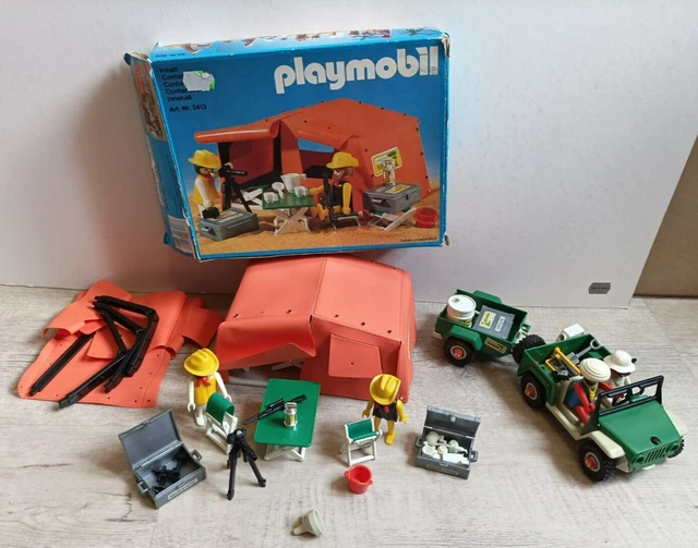 PLAYMOBIL Letto Da Campeggio Pieghevole Verde Safari 3413/3433 - Completo