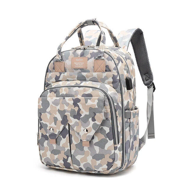 USB Mummy Diaper Bag Baby Backpack Bottle Warmer Bag Stroller Bag Waterproof