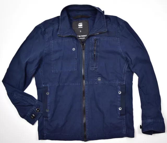 MEN G STAR POWEL Overshirt L S Jacket Blue Breathable Hooded s