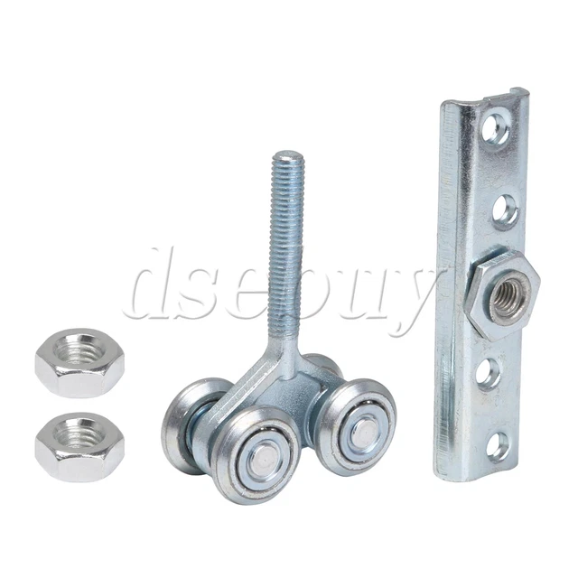 Dia 24mm Steel Trolley Hanger Rigid Bearings Roller for Barn Door Silver