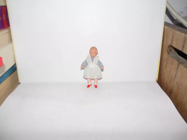 Alte Caco-Puppe-Biegepuppe-Kind-Puppenhaus-Puppenstube-doll-poupee