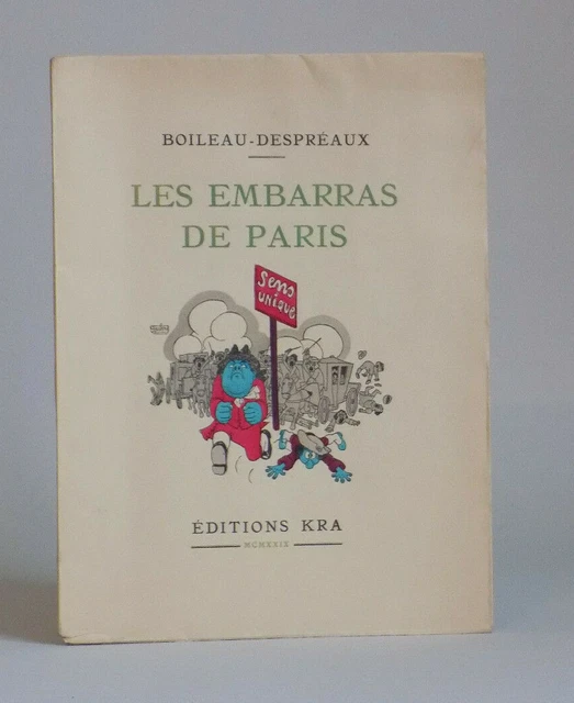 [DUBOUT] BOILEAUDESPREAUX Les embarras de Paris. 1929 EO 1/600