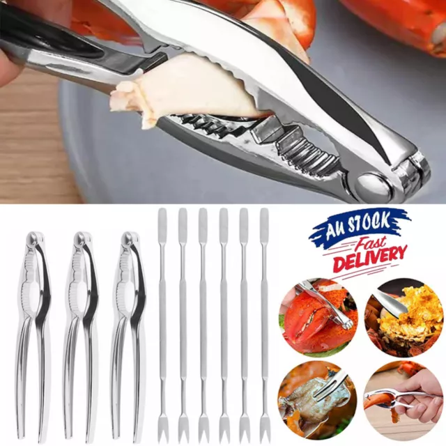 Seafood Tools Crab Crackers Nut Cracker Forks Set Opener Shellfish Lobster Leg