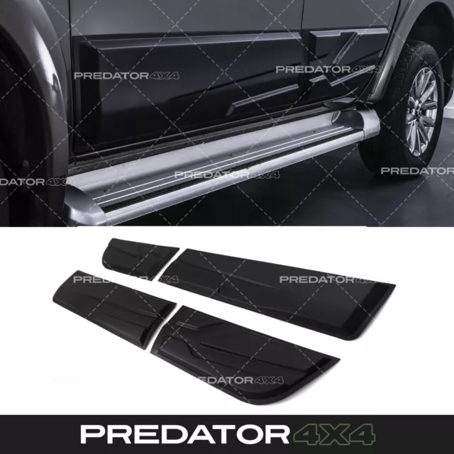 Matte Black Large Door Body Cladding Kit For Mitsubishi L200 Triton 2015-2023