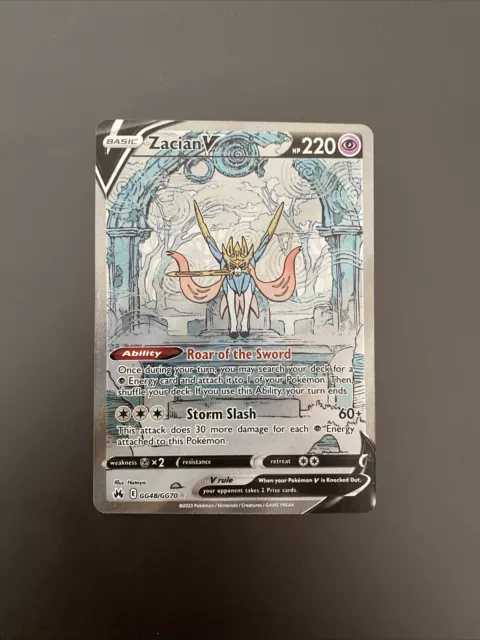 Pokémon TCG Zacian V Crown Zenith: Galarian Gallery GG48/GG70 Holo