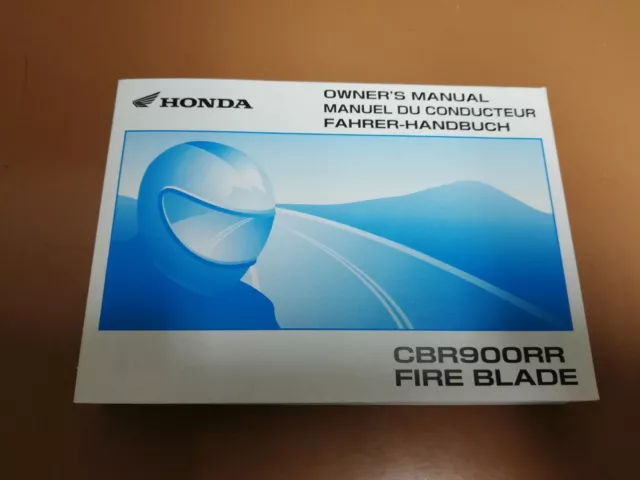 Libretto Manual uso manutenzione use maintenance Multilingua HONDA CBR 900 RR 02