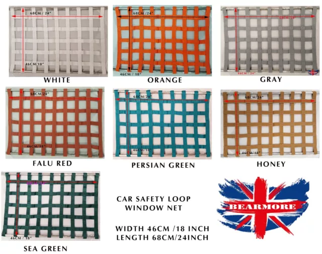 Racing Rally Car Safety Window Net Protector Racing Car Safety Equipment UK