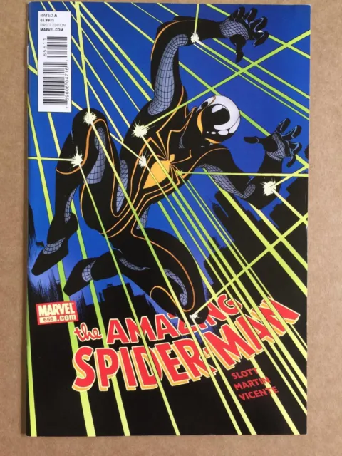 AMAZING SPIDER-MAN #656 Cover A 1st Ptg VF KEY 1st new Spider Armor MARVEL 2011