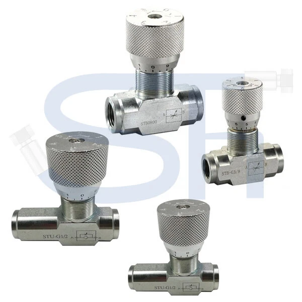 1/2" Drosselrückschlagventil Aus Aluminium – Für Hydraulik, Bis 350 Bar, Mit Durchflussregelung 1/2" Drosselrückschlagventil Aus Aluminium – Für Hydraulik, Bis 350 Bar, Mit Durchflussregelung