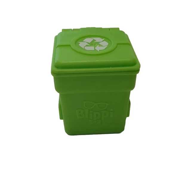 BLIPPI RECYCLING TRASH Green Garbage Can Container Plastic 2