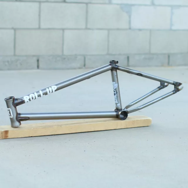 Kink Bmx Roll Up Bicycle Frame Matte Raw Hobie Doan Chromoly
