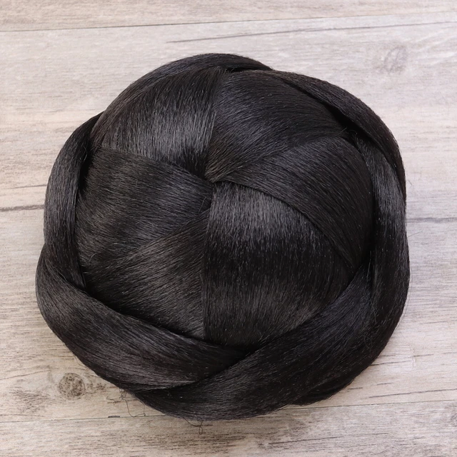 Estensione panini parrucche donna trecce sposa pezzo di capelli cappello