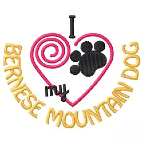 I "Heart" My Bernese Mountain Dog Fleece Jacket 1430-2 Size S - XXL
