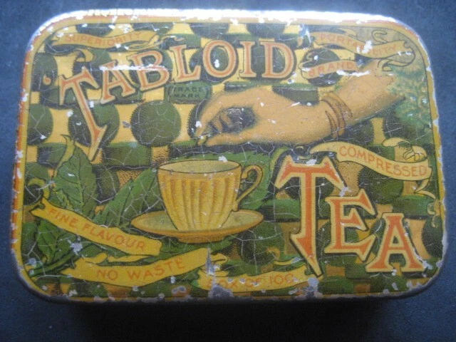 Antigua Caja Metal Farmacia. Tabloid Tea
