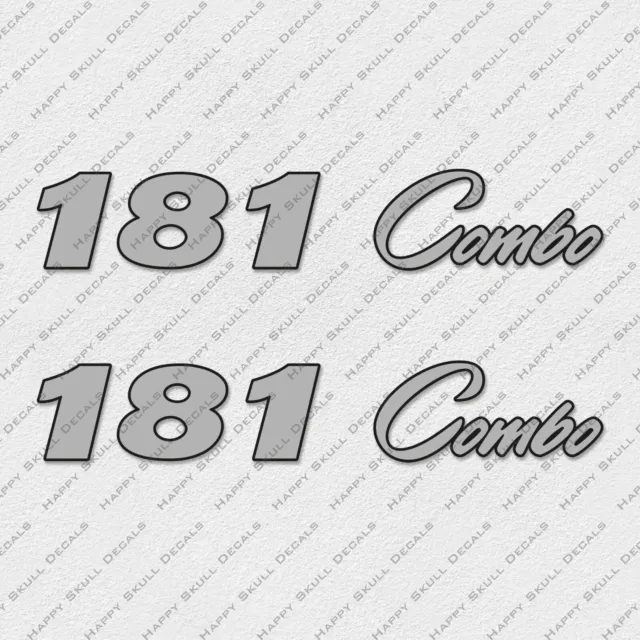PRO CRAFT 181 COMBO SILVER NEW STYLE DECALS STICKERS Set of 2 10.5" LONG