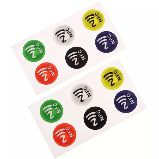 6pcs/lot NFC Tags Stickers Anti Metal Ntag213 adhesive label Metallic stickl-yy